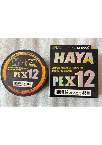 Pex12 12 Katlı Örgü İp Misina - 300 Metre 0.27mm 45lb Multicolor