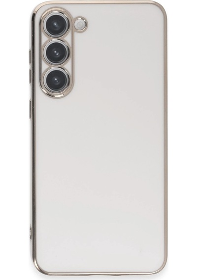 Muratech Newface Samsung Galaxy Uyumlu  S23 Kılıf Volet Silikon - Beyaz