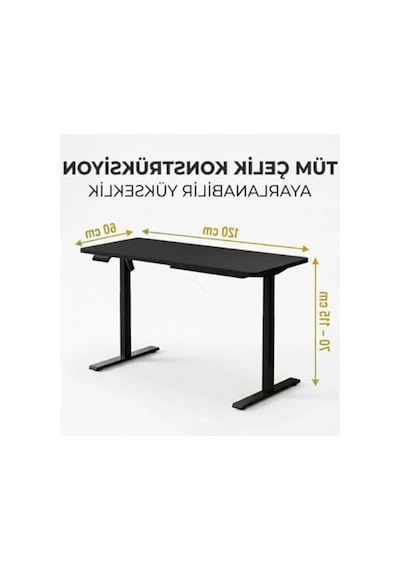 Ayarlanabilir Ergonomik Bilgisayar Masası, Modern Tasarım İle 120x60 Ayarlanabilir Ergonomik Bilgisayar Masası, Modern Tasarım İle 120x60