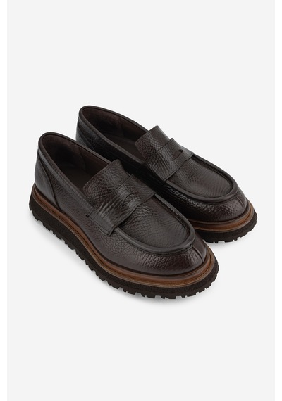 Valmenti Erkek Hakiki Deri Kahverengi Loafer Ayakkabı 1068 9111 Erk Ayk Sk26-27 Kahve