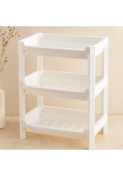 3 Katlı Geniş Sepet Organizer Raf Ünitesi 510x205x685 Mm Renkli