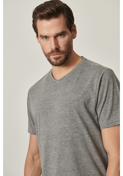 AC&Co / Altınyıldız Classics Altinyildiz Classics Erkek Gri Slim Fit Dar Kesim V Yaka 2'li Tişört Paketi ET4820200031GMJM Gri AC&Co / Altınyıldız Classics Altinyildiz Classics Erkek Gri Slim Fit Dar Kesim V Yaka 2'li Tişört Paketi ET4820200031GMJM Gri