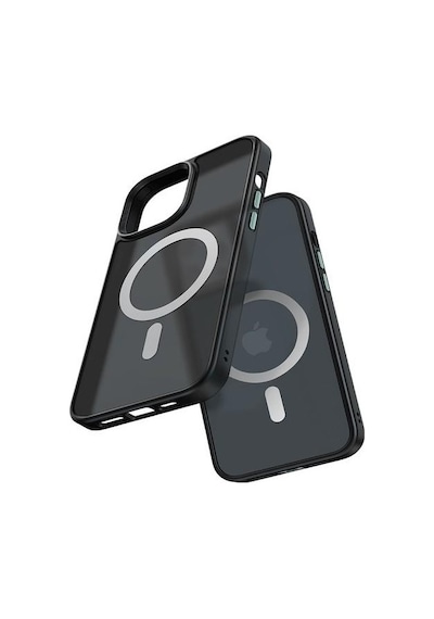 Mcdodo Apple Uyumlu iPhone 14 Plus Uyumlu Mat Siyah Magsafe Kılıf Pc-3101