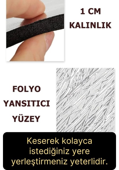 1 Adet Petek Arkası 1 Cm Isı Yalıtım Levhası Radyatör İzolasyon Kalorifer Ev Ofis Tasarruf Arkalığı