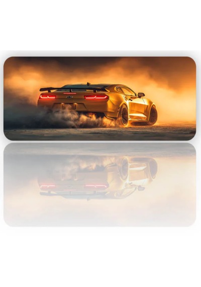 Camaro Baskılı 90x40 Kaymaz Taban Mousepad 90x40cm