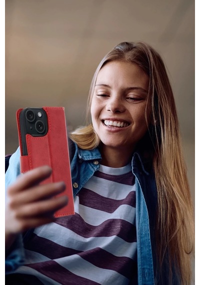 İphone 15 Trend S Plus Kapaklı Kılıf - Yeşil