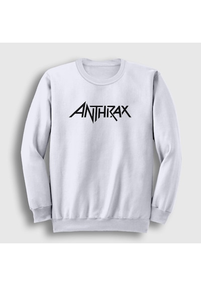 Presmono Unisex Anthrax Sweatshirt Beyaz