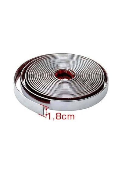 Araç Dekoratif Krom Çıta Nikelaj Çıta 9 Mm 5 Metre Yapışkanlı ,