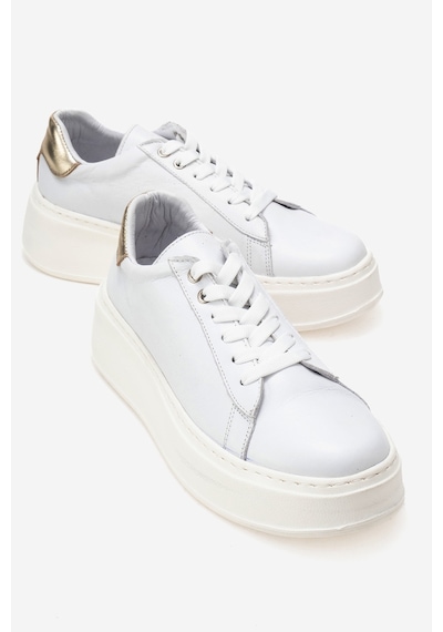 Luvishoes Luvi Shoes Gueno Beyaz Cilt Hakiki Deri Kadın Spor Ayakkabı Beyaz