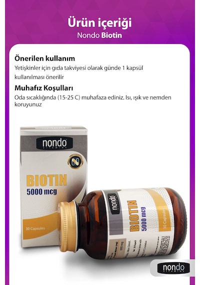 Biotin 5000 Mcg 30 Kapsül
