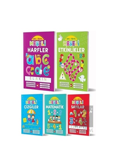 Okul Öncesi Eğitici Öğretici Neşeli Etkinlikler Seti (5 Kitap Takım) Beyaz Balina Yayınları  -  Beyaz Balina Yayınları