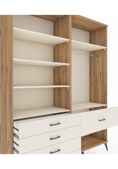 Hyperion Gardrop 6 Raflı 5 Çekmeceli Tek Askılı 176x44x221 Çam-aytaşı Aytaşı Hyperion Gardrop 6 Raflı 5 Çekmeceli Tek Askılı 176x44x221 Çam-aytaşı Aytaşı