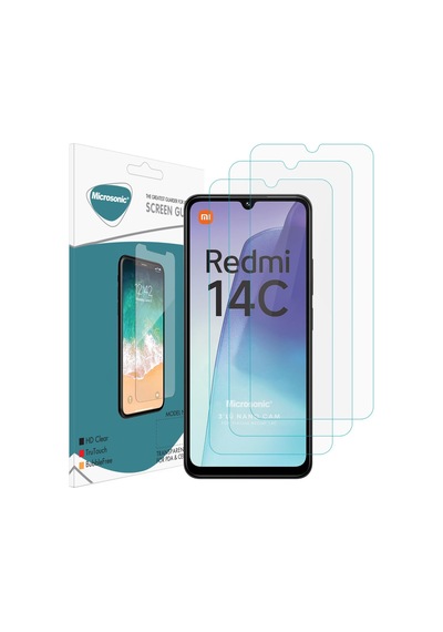 Microsonic Xiaomi Redmi 14c Screen Protector Nano Glass Cam Ekran Koruyucu 3 Lü Paket