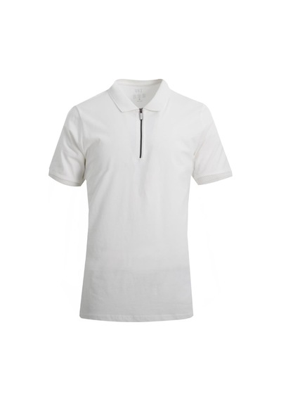 Uki Ekru Polo Yaka Süprem T-shirt Ekru