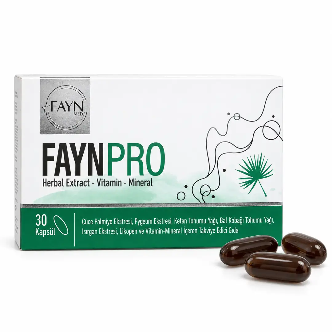 Faynpro Erkeklere Özel Saw Palmetto Cüce Palmiye , Pygeum, Kabak Çekirdeği Yağı Ve Çinko İçeren Takviye Edici Gıda 30 Yumuşak Kapsül
