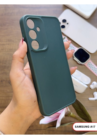 Samsung Galaxy A17 Uyumlu Kamera Korumalı Darbeye Dayanıklı Renk Atmayan Keep Silikon Kılıf Haki