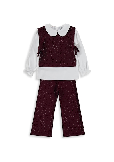 Civil Girls Yakalı 10-13 Yaş Takım - Bordo