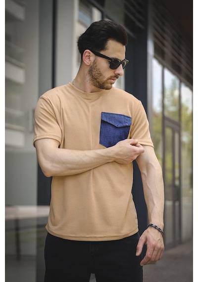 Bastien Kapaklı Kot Cepli Erkek Tshirt