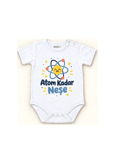 Babylimon Atom Kadar Neşe Beyaz Kısa Kollu Çıtçıtlı Bebek Zıbını Beyaz - Atom Kadar Neşe - 928161951 Beyaz - Atom Kadar Neşe