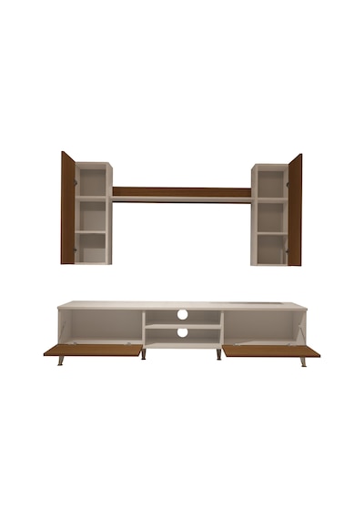 Decoraktiv Eko 7 Mdf Dvd Gold Tv Ünitesi Tv Sehpası Beyaz - Ceviz