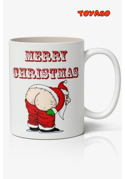 Noel Yılbaşı Dirty Merry Christmas Temalı Beyaz Kupa Bardak Sevgiliye Arkadaşa Hediye Beyaz