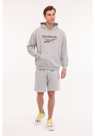 Reebok New Id Reg Hoodıe Gri Erkek Sweatshirt Gri-lacı-kırmızı