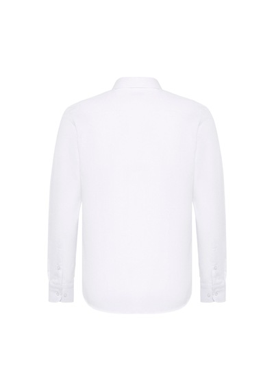Süvari Beyaz Slim Fit Düz Klasik Yaka Gömlek Beyaz