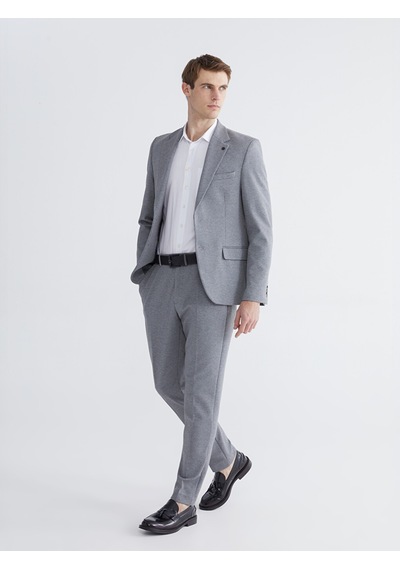 Lcw Busıness Gri Slim Fit Ekose Erkek Takım Elbise Pantolon