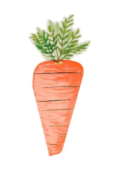 Meri Meri - Carrot Napkin - Havuç Peçeteler - 16'lı