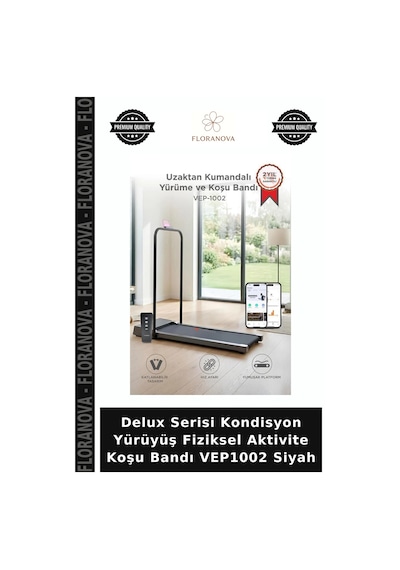 Delux Serisi Kondisyon Yürüyüş Fiziksel Aktivite Koşu Bandı Vep1002 Siyah