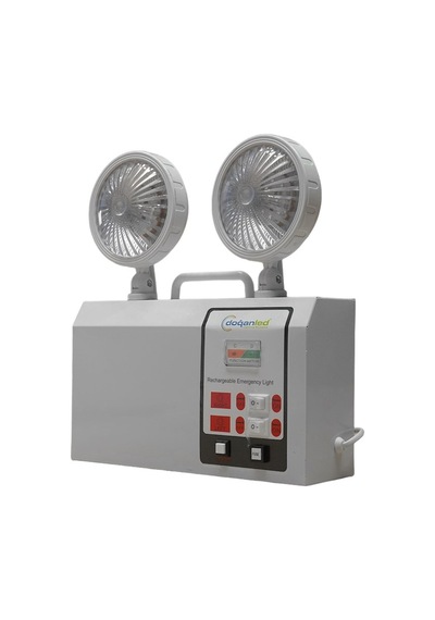 Doğanled Aniva 1038 Acil Aydınlatma Armatürü 2x10 Watt Beyaz Işık Gri - Gümüş