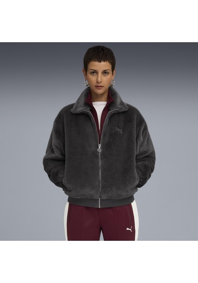 Puma Soft Fleece Jacket Kadın Yetişkin Ceket Gri