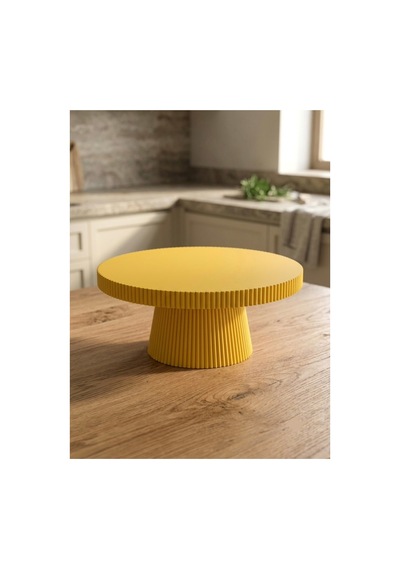 24 Cm Cupcake Standı Kurabiye Standı Pasta Standı Çiçek Dekoratif Stand Sarı