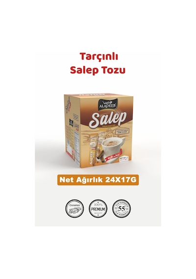 Aladeep Tarçınlı Salep Tozu Hazır Tek İçimlik Kış İçeceği 24 x 17 G