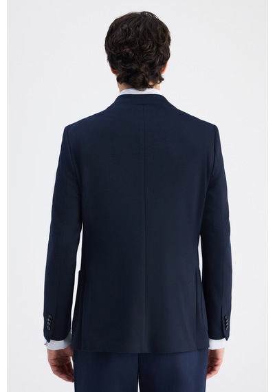 D's Damat Ds Damat Regular Fit Lacivert Armürlü Kumaş Ceket 6hc04m415494m 101