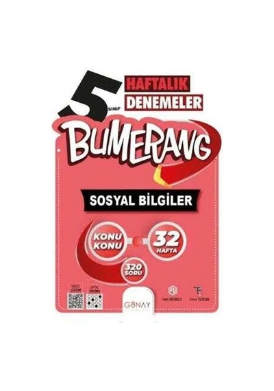 Günay 5.sınıf Sosyal Bilgiler 32 Haftalık Denemeler Bumerang