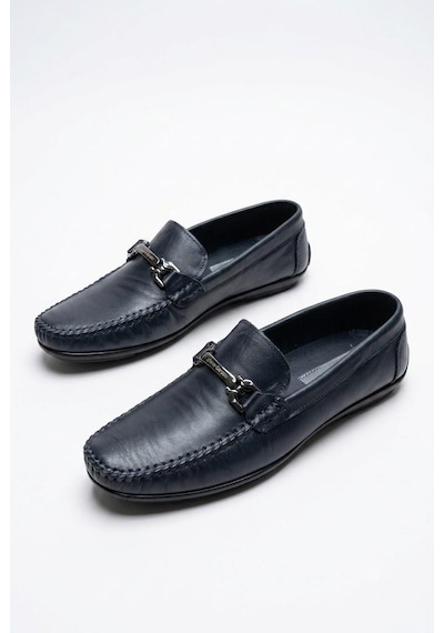 Pierre Cardin 90155 Rahat Esnek Hakiki Deri Erkek Loafer Ayakkabı Lacivert