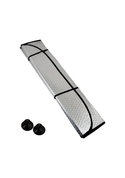 Oto Ön Cam Güneşlik Perde Balonlu Büyük Boy Metalize Parlak Alüminyum Katlanabilir Araç Cam Güneşliği 165Cm X 75Cm