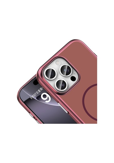 İphone 16 Pro Max Kılıf M-safe Şarj Özellikli Zore Lora Pc Kapak - Mürdüm