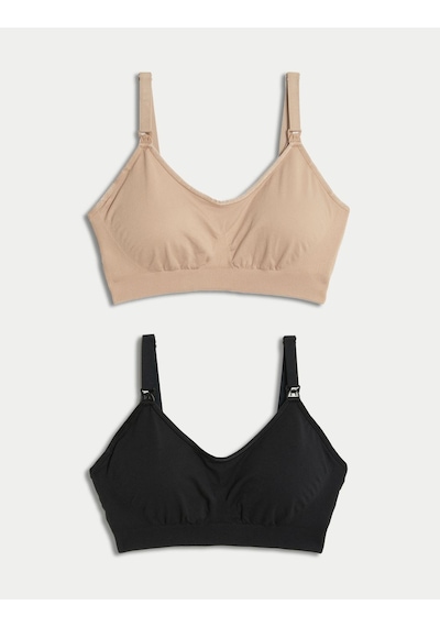 Marks & Spencer 2'li Full Cup Emzirme Sütyeni Seti T33000726 Bej