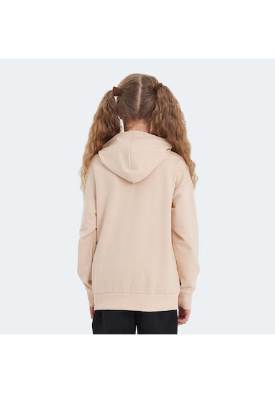 Slazenger LINK Çocuk Kapüşonlu Cepli Camel Sweatshirt