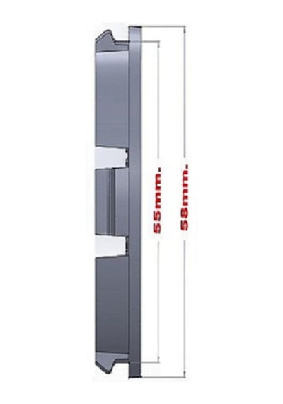 Jant Göbeği Seat 58/55 55Mm Yuva 4Lü Set Siyah