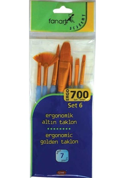 Fanart Academy Ergo 700 Serisi Fırça Set:6 7 Li 7700e.s6
