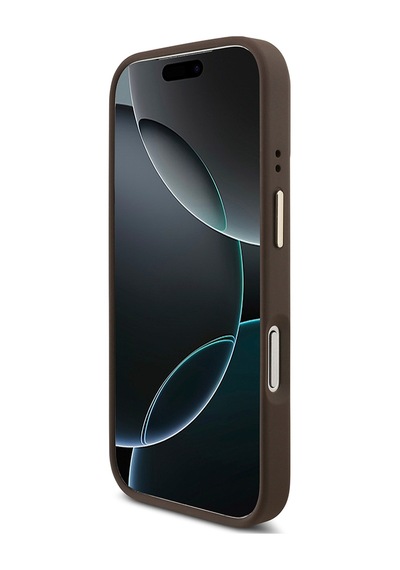 Apple Uyumlu iPhone 17 Pro Guess Lisanslı 4g Yazı Logolu Kılıf&ekran&lens Koruyucu 3in1 Aksesuar Seti Kahverengi Kahverengi