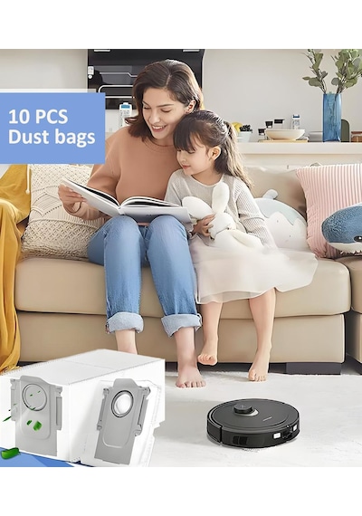 Roborock Q Revo/qrevo Pro/qrevomaxv/qrevo Curv/s8 Maxvultra/s8max Ultra/qrevo Edge/qrevo S/qrevo Plus/qrevo Master/orevo Slim İçin 10 Adet Elektrikli Süpürge Torbası