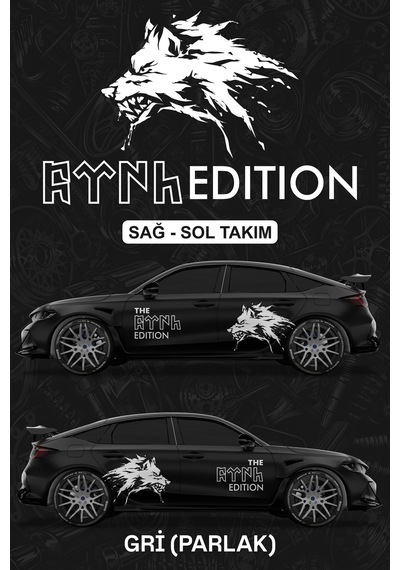 The Türk Edıtıon Sticker - Yan Gövde Kaplama Seti Gri Parlak - 864812508