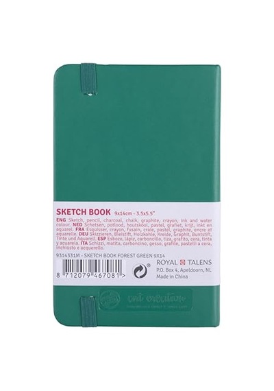 Unbekannt Talens Japan Eskiz Defteri, 80 Yaprak, 9 X 14 Cm, Orman Yeşili