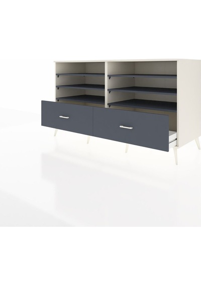 Kronos Konsol 6 Raflı 2 Çekmeceli 176x59x99 Aytaşı-antrasit Aytaşı-antrasit