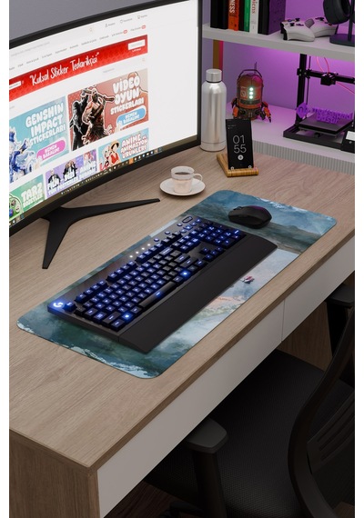 Qiqi Genshin Impact Anime Gacha V3 - 70x30 Xl Gaming Mouse Pad Fare Altlığı