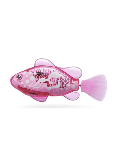 1.8 Metre Derine Dalan Suda Renk Değiştiren Yüzen Pilli Robo Alive Balık - 6.8 Cm - 1 Adet - Pembe